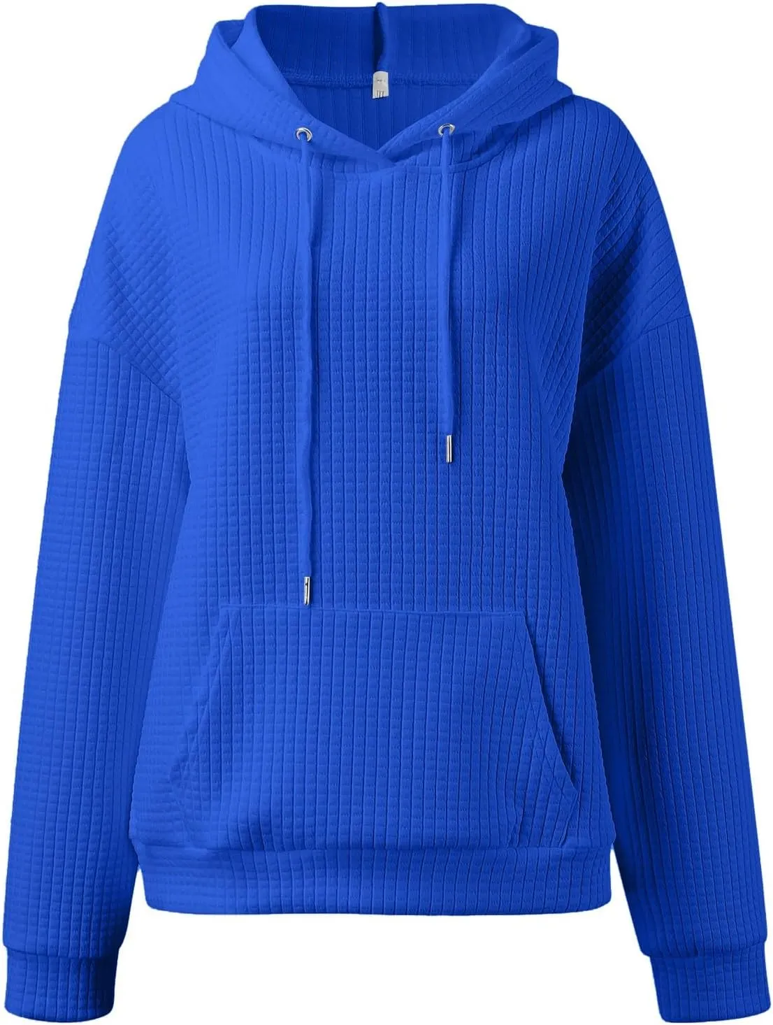 Waffle Knit Oversized Hoodies for Women with Pocket - Fall Sweatshirt 2024