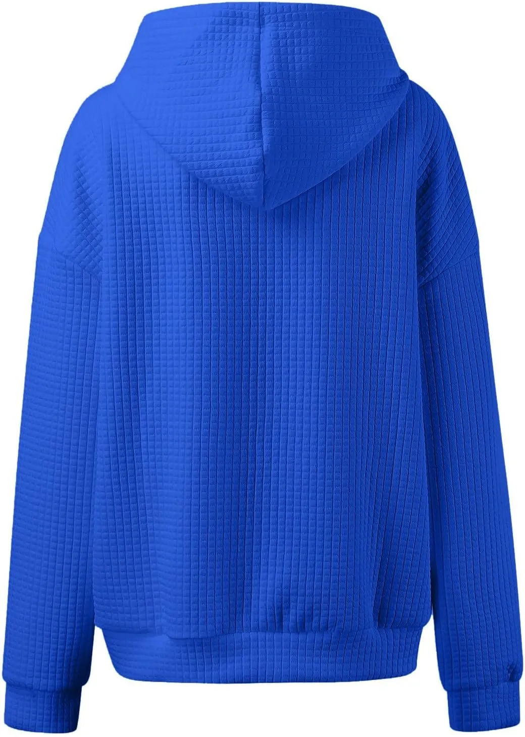 Waffle Knit Oversized Hoodies for Women with Pocket - Fall Sweatshirt 2024