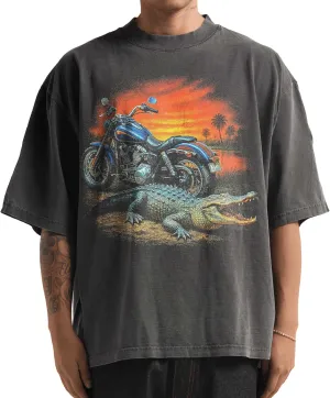 Washed Shaka-Wear Drop Shoulder 7.5 oz Heavyweight Graphic Tshirts Vintage Thick Boxy & Oversized Baggy Fit