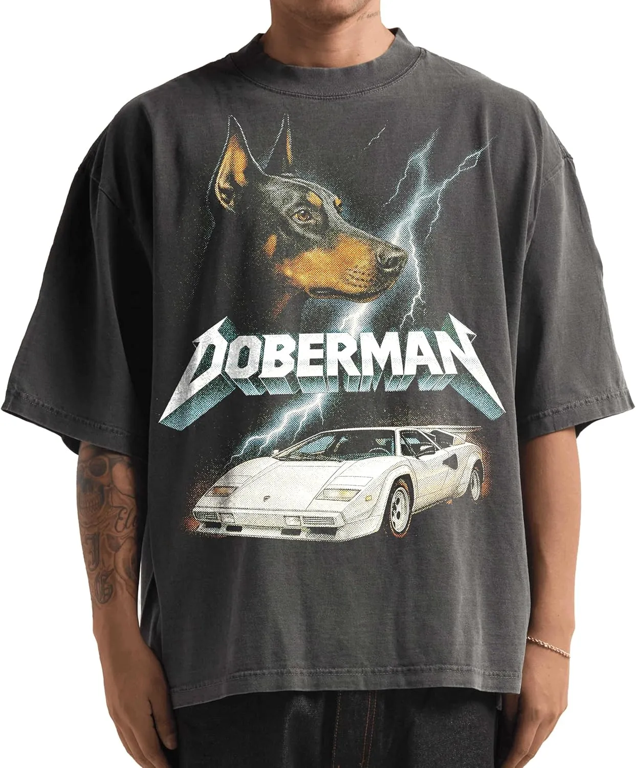 Washed Shaka-Wear Drop Shoulder 7.5 oz Heavyweight Graphic Tshirts Vintage Thick Boxy & Oversized Baggy Fit