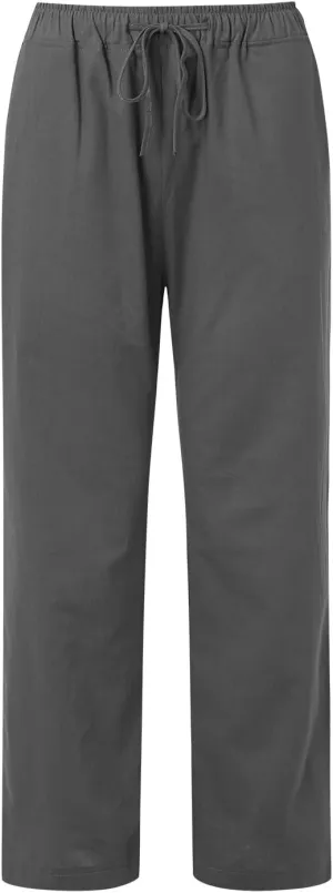 Wide Leg Pants for Women Plus Size Drawstring Elastic Waisted Lightweight Solid Color Pants Lounge Straight Leg Trousers Boho Pants,Dark Grey,XXXXL