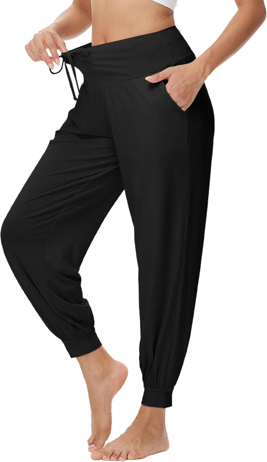 WiWi Jogger Pant for Women High Waist Yoga Pants Soft Comfy Viscose from Bamboo Women's Pajama Bottoms S-XXL