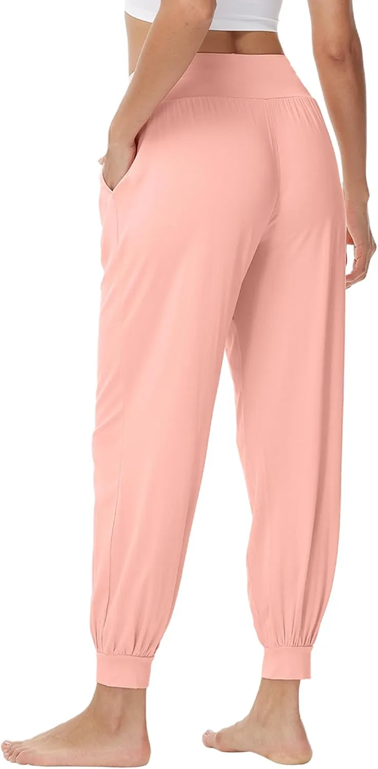 WiWi Jogger Pant for Women High Waist Yoga Pants Soft Comfy Viscose from Bamboo Women's Pajama Bottoms S-XXL