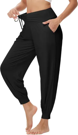 WiWi Jogger Pant for Women High Waist Yoga Pants Soft Comfy Viscose from Bamboo Women's Pajama Bottoms S-XXL