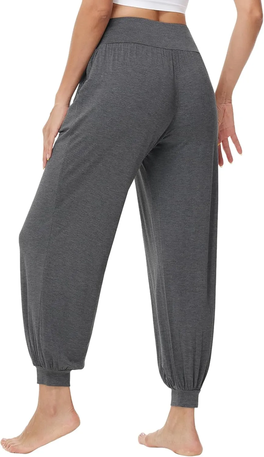 WiWi Jogger Pant for Women High Waist Yoga Pants Soft Comfy Viscose from Bamboo Women's Pajama Bottoms S-XXL