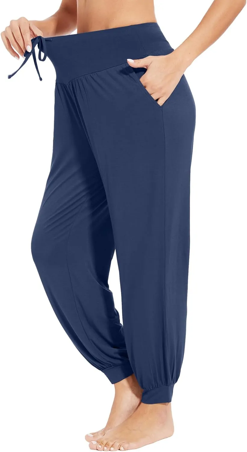 WiWi Jogger Pant for Women High Waist Yoga Pants Soft Comfy Viscose from Bamboo Women's Pajama Bottoms S-XXL