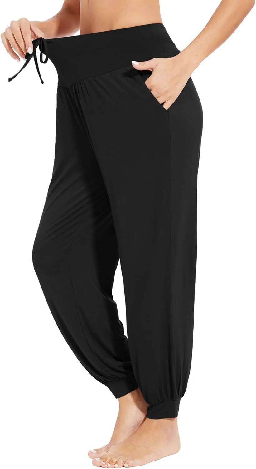 WiWi Jogger Pant for Women High Waist Yoga Pants Soft Comfy Viscose from Bamboo Women's Pajama Bottoms S-XXL