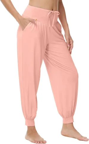 WiWi Jogger Pant for Women High Waist Yoga Pants Soft Comfy Viscose from Bamboo Women's Pajama Bottoms S-XXL