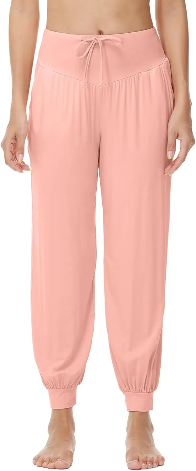 WiWi Jogger Pant for Women High Waist Yoga Pants Soft Comfy Viscose from Bamboo Women's Pajama Bottoms S-XXL