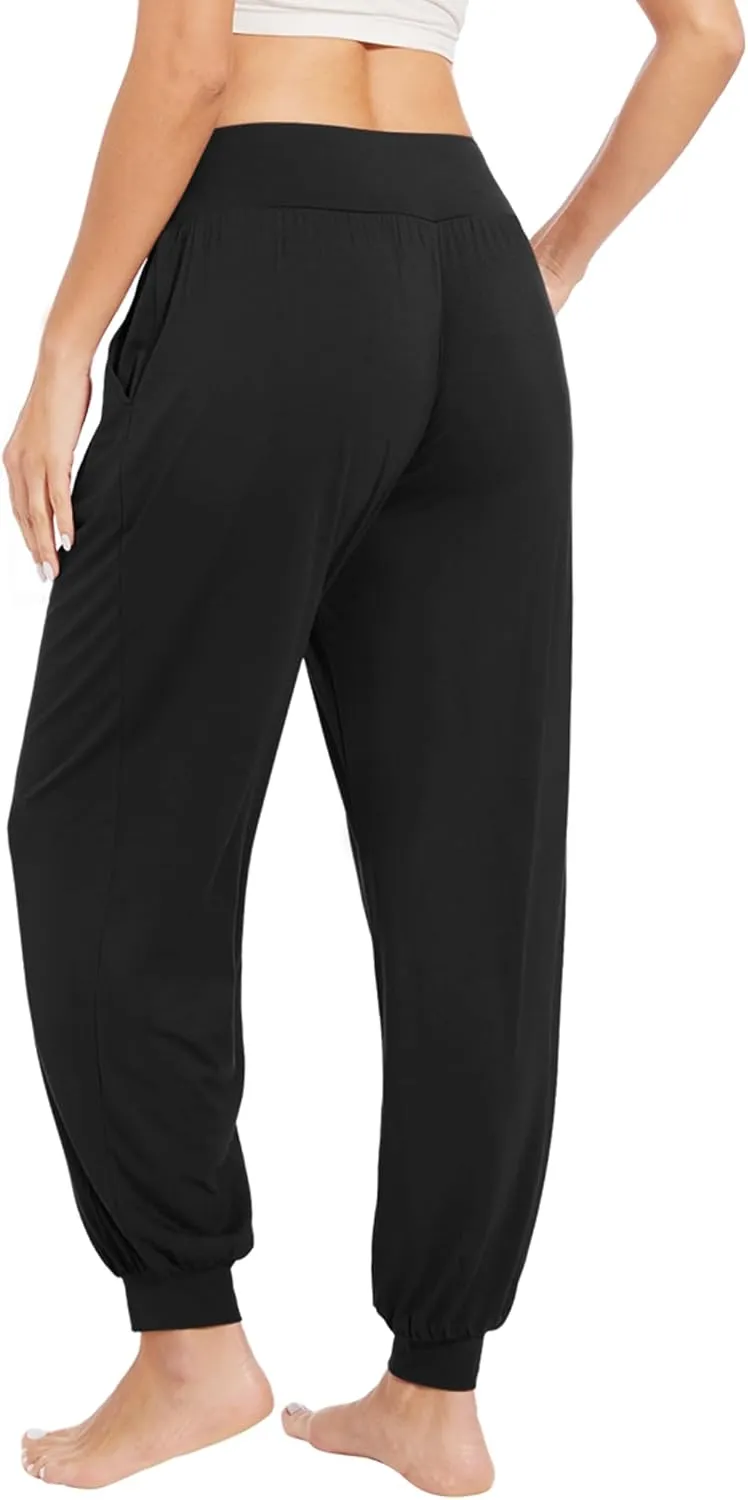 WiWi Jogger Pant for Women High Waist Yoga Pants Soft Comfy Viscose from Bamboo Women's Pajama Bottoms S-XXL