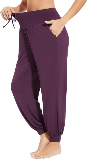 WiWi Jogger Pant for Women High Waist Yoga Pants Soft Comfy Viscose from Bamboo Women's Pajama Bottoms S-XXL