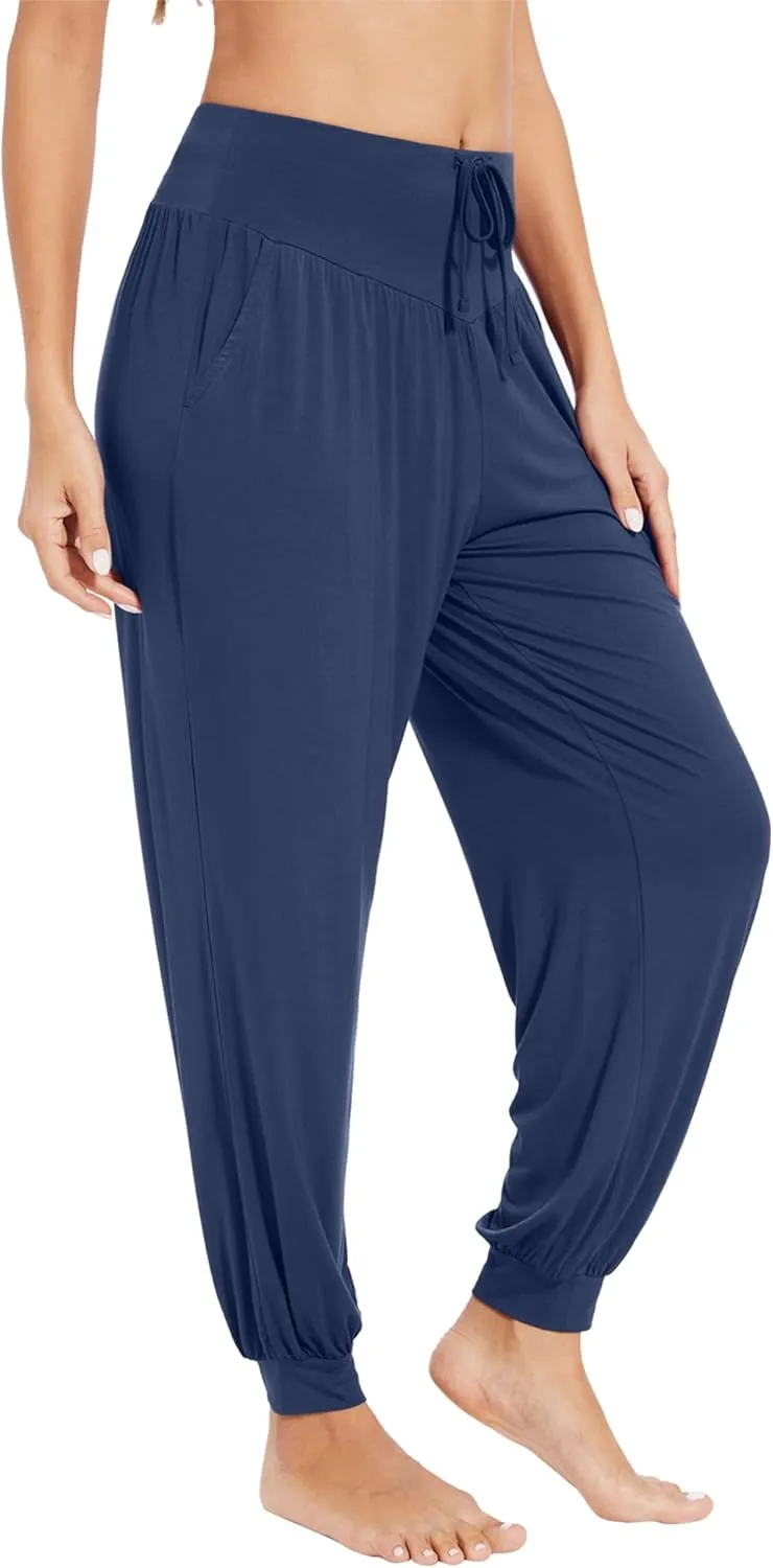 WiWi Jogger Pant for Women High Waist Yoga Pants Soft Comfy Viscose from Bamboo Women's Pajama Bottoms S-XXL