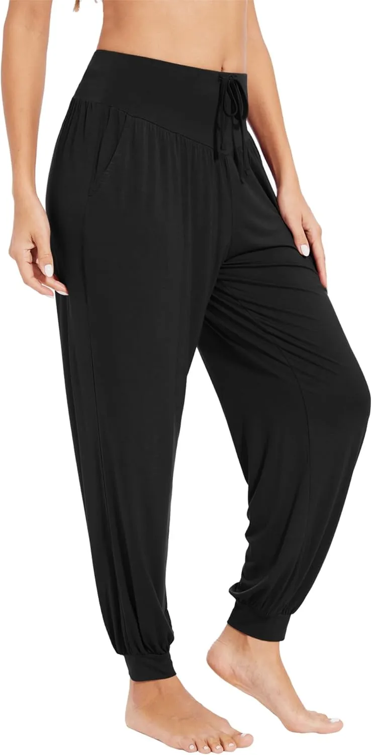 WiWi Jogger Pant for Women High Waist Yoga Pants Soft Comfy Viscose from Bamboo Women's Pajama Bottoms S-XXL