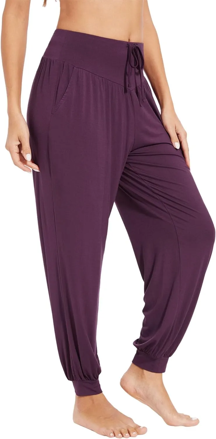 WiWi Jogger Pant for Women High Waist Yoga Pants Soft Comfy Viscose from Bamboo Women's Pajama Bottoms S-XXL