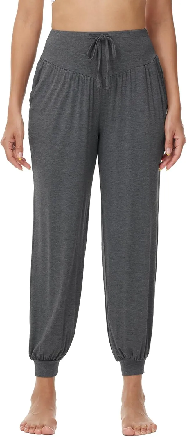 WiWi Jogger Pant for Women High Waist Yoga Pants Soft Comfy Viscose from Bamboo Women's Pajama Bottoms S-XXL