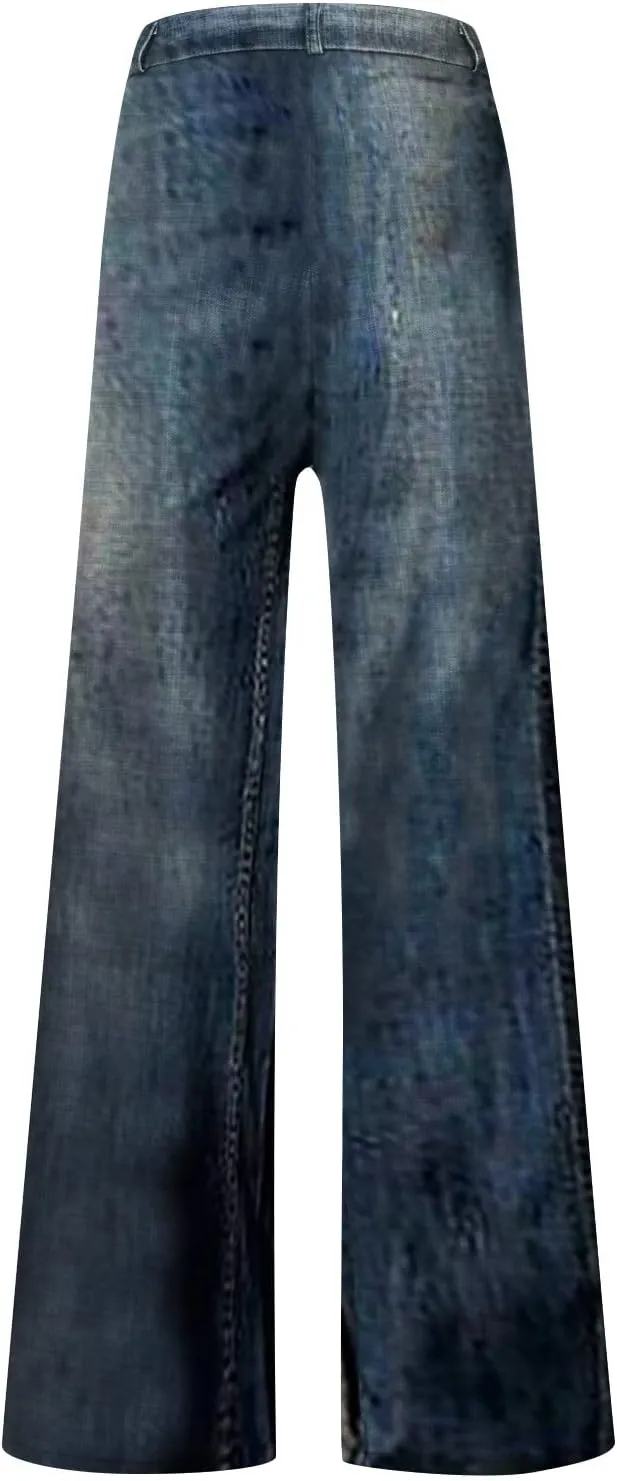 Women Fashion Retro Literature and Print Casual Loose Pants Plus Size Loose Pants Fall &Winter Outfits