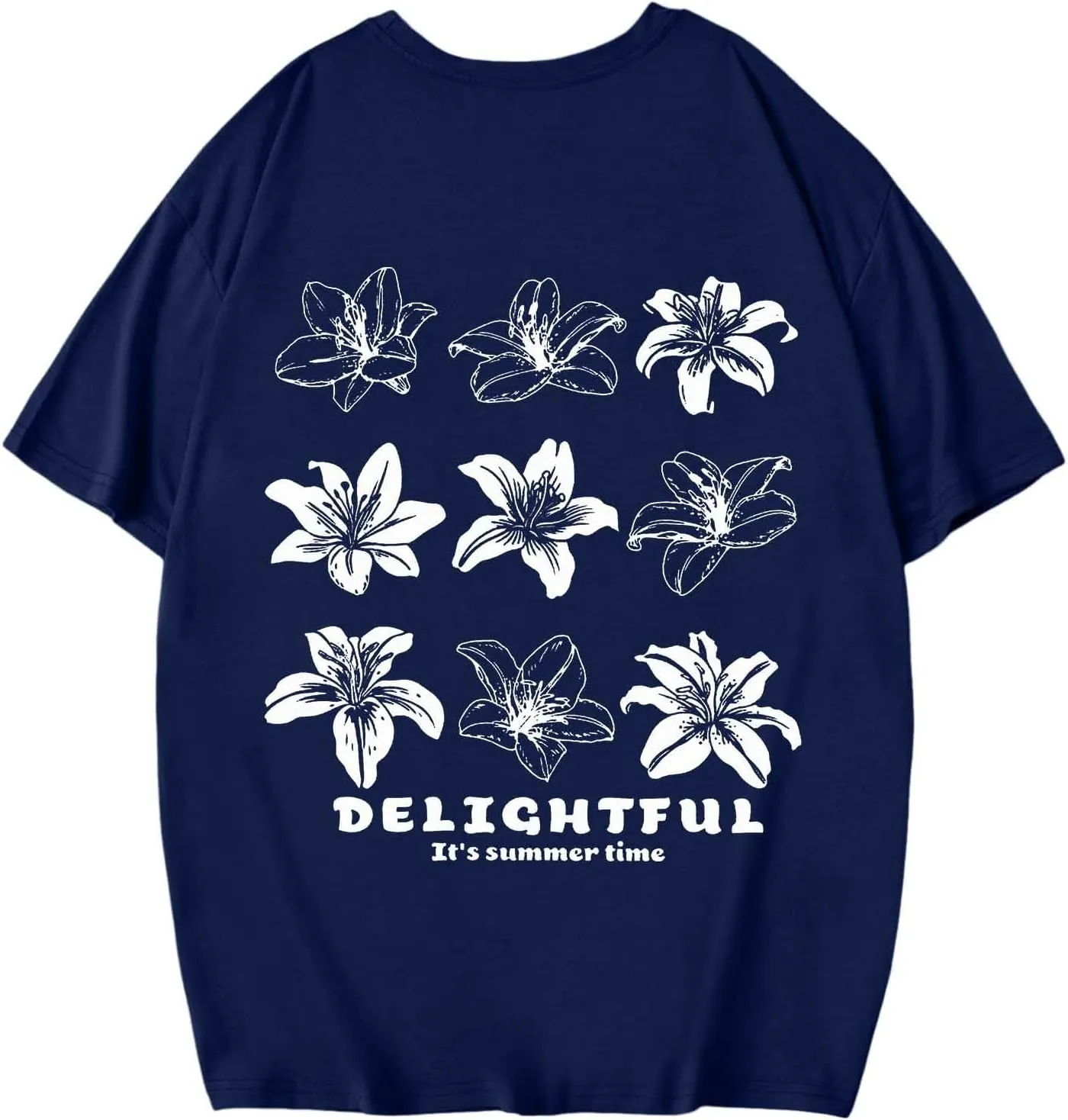 Women Summer Beach Oversized Tops Flowers Print Crew Neck Short Sleeve Coconut Tree T Shirt Funny Graphic Tees