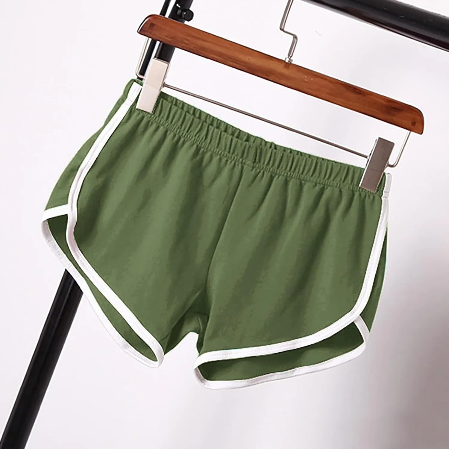 Women's Athletic Shorts High Waisted Running Shorts Pocket Summer Sporty Gym Elastic Workout Running Clothing
