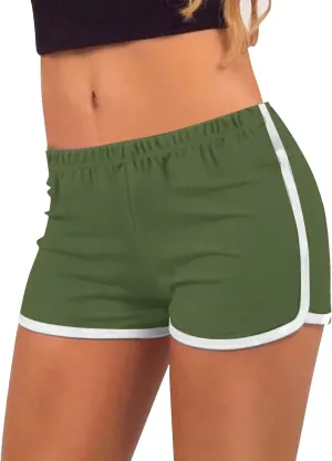 Women's Athletic Shorts High Waisted Running Shorts Pocket Summer Sporty Gym Elastic Workout Running Clothing