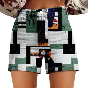 Women's Casual Denim Shorts Summer Jeans Stretchy Hot Short Pants Wide Leg High Waisted Frayed Hem Long Jean Shorts