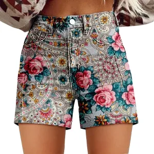 Women's Casual Denim Shorts Summer Jeans Stretchy Hot Short Pants Wide Leg High Waisted Frayed Hem Long Jean Shorts