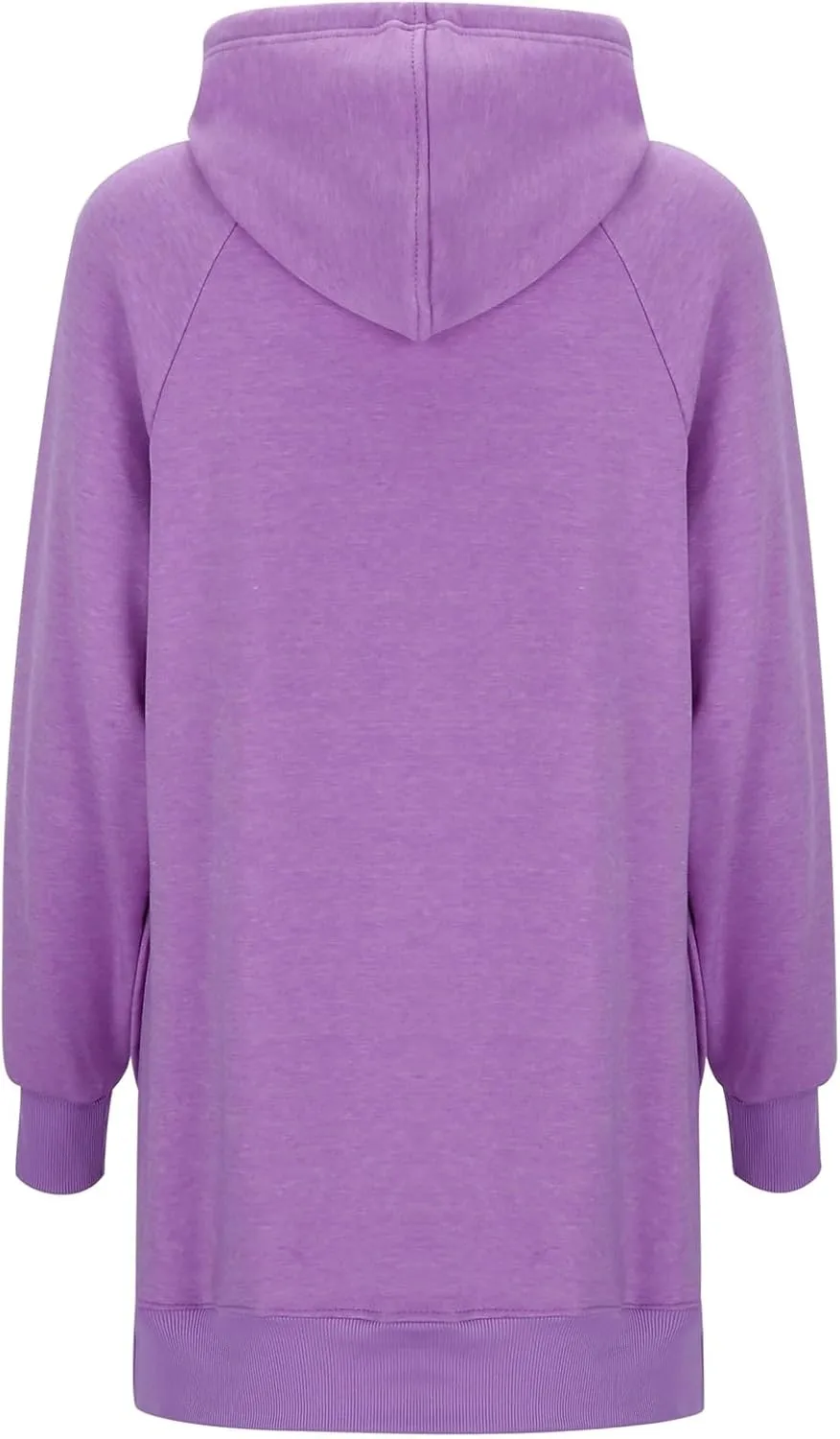 Women's Casual Long Hoodies Oversized Thick Fleece Hooded Sweatshirt Pullover Side Split High Low Hem Tops