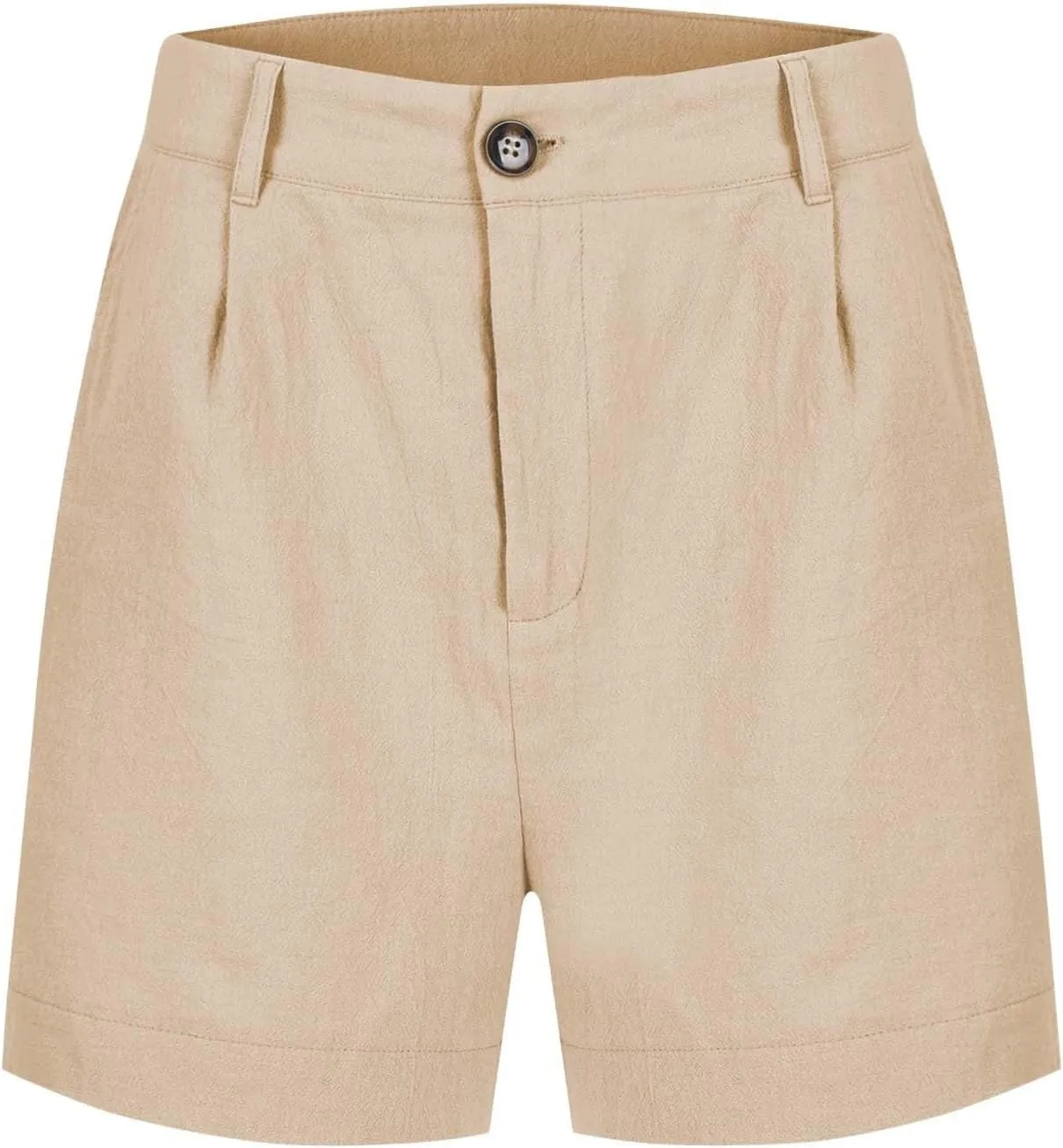 Women's Cotton Linen Shorts Summer Dressy Shorts Trendy High Waisted Bermuda Shorts Casual Comfy Wide Leg Shorts