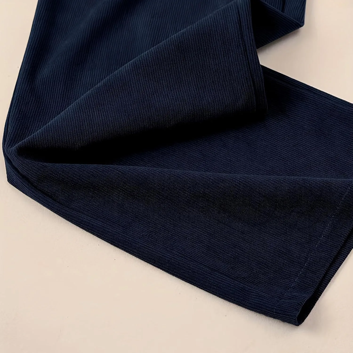 Womens Cotton Linen Straight Leg Pants High Waisted Drawstring Stretchy Business Work Casual Trousers with Pockets