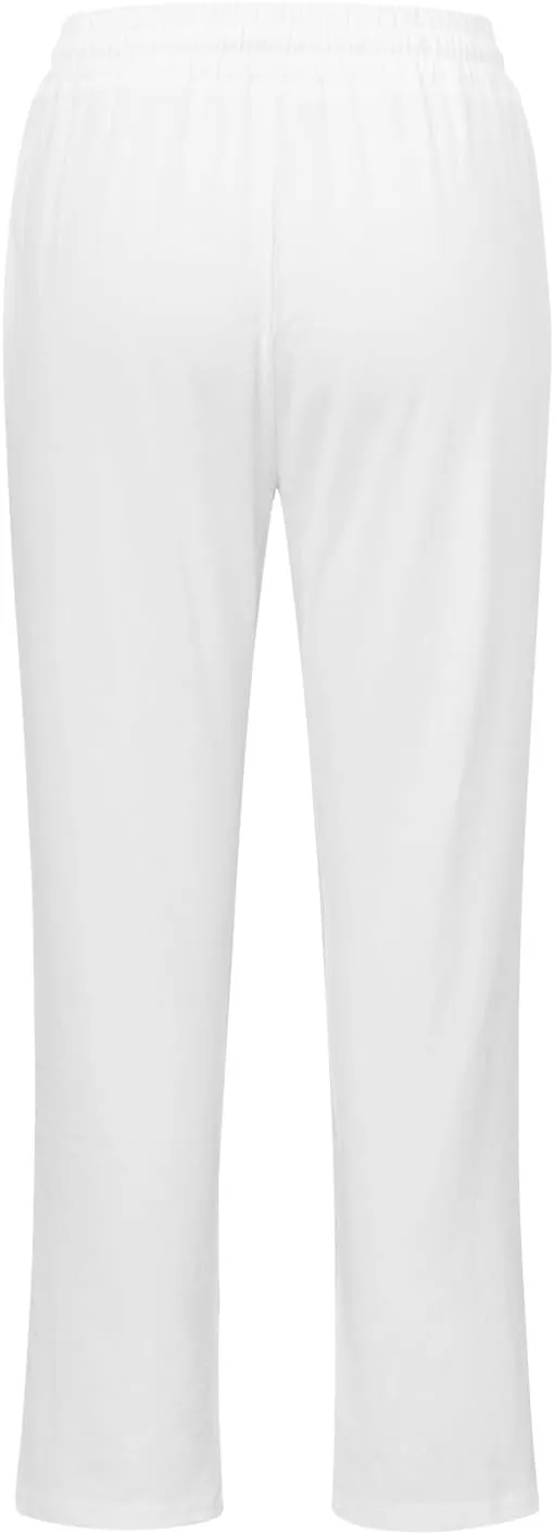 Womens Cotton Pants Summer Long Straight Leg Pants for Women Stretchy Plain Trousers Workout Jogger Pants