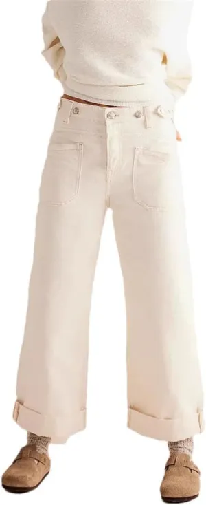 Women's Floor Length Denim Pants High Waist Wide Leg Straight Jeans Y2k Streetwear Trousers