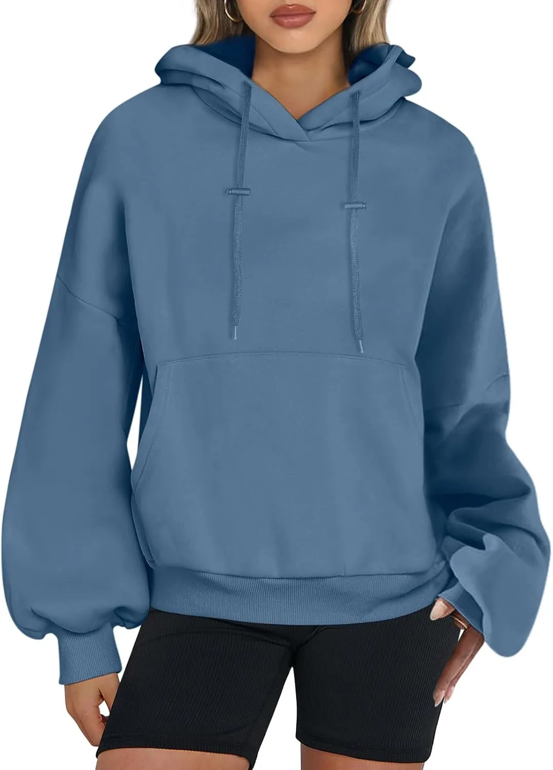 Womens Oversized Hoodies Trendy 2024 Casual Loose Fleece Hooded Sweatshirts Fall Pullover Sweaters Y2K Clothes