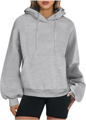 Womens Oversized Hoodies Trendy 2024 Casual Loose Fleece Hooded Sweatshirts Fall Pullover Sweaters Y2K Clothes