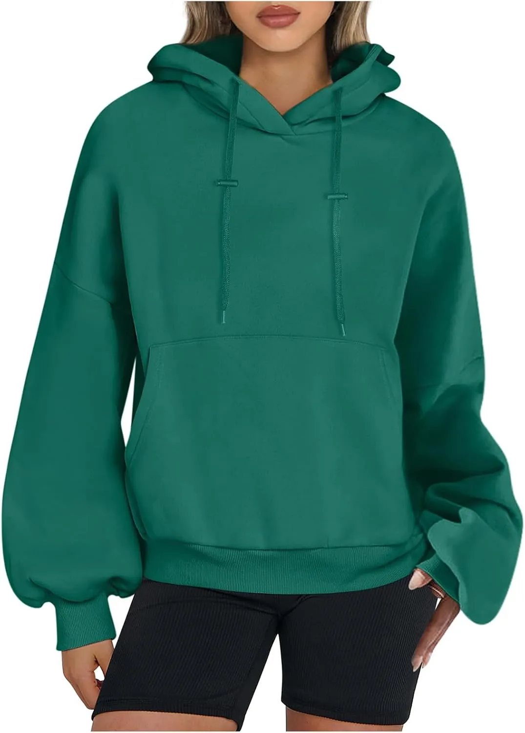 Womens Oversized Hoodies Trendy 2024 Casual Loose Fleece Hooded Sweatshirts Fall Pullover Sweaters Y2K Clothes