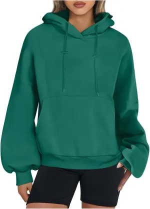 Womens Oversized Hoodies Trendy 2024 Casual Loose Fleece Hooded Sweatshirts Fall Pullover Sweaters Y2K Clothes