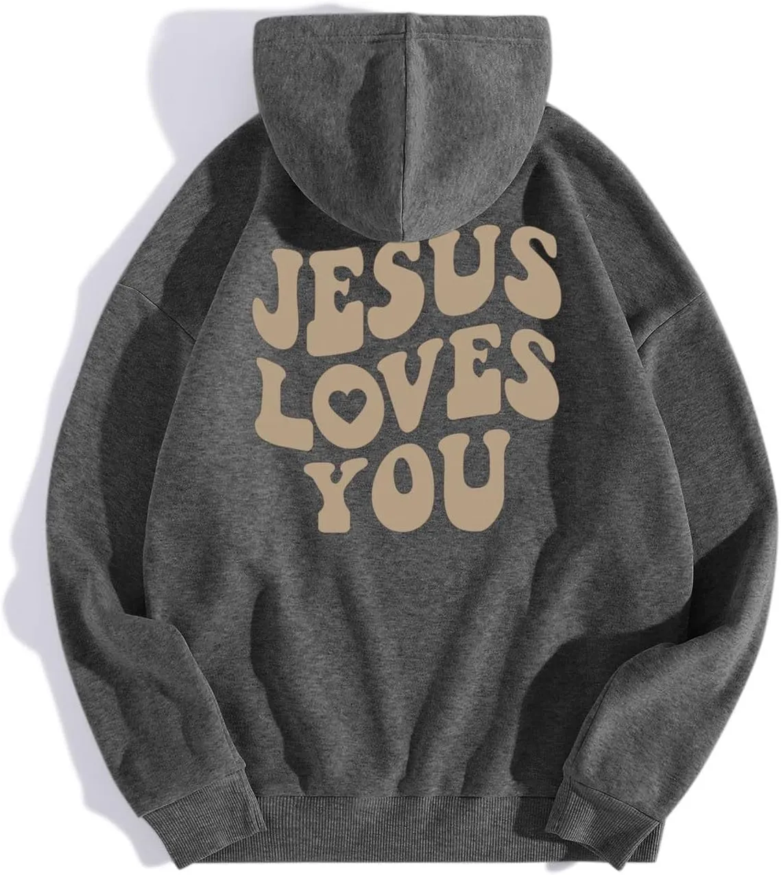 Womens Oversized Letter Graphic Hoodies Casual Long Sleeve Drawstring Hooded Pocketed Sweatshirts Pullover Top