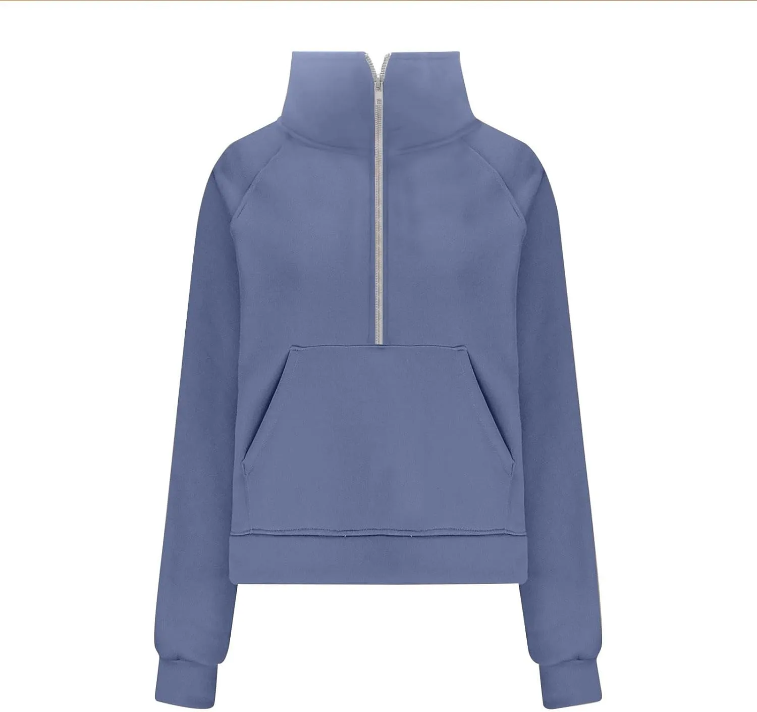 Womens Oversized Sweatshirt Half Zip Pullover Sweaters Long Sleeve Solid Color Hoodies Fall Fleece Y2K Clothes