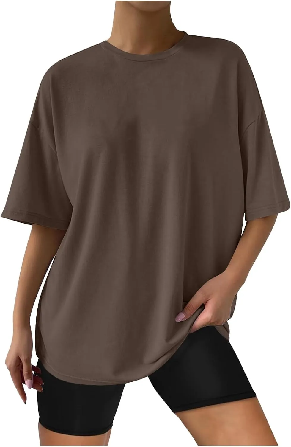 Women's Oversized T-Shirt Summer Casual Tops Short Sleeve Loose fit Tunic Basic Tees
