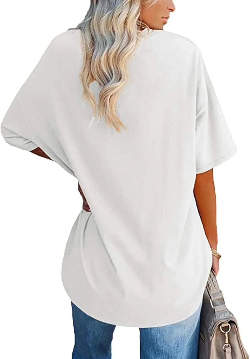 Women's Oversized T-Shirt Summer Casual Tops Short Sleeve Loose fit Tunic Basic Tees