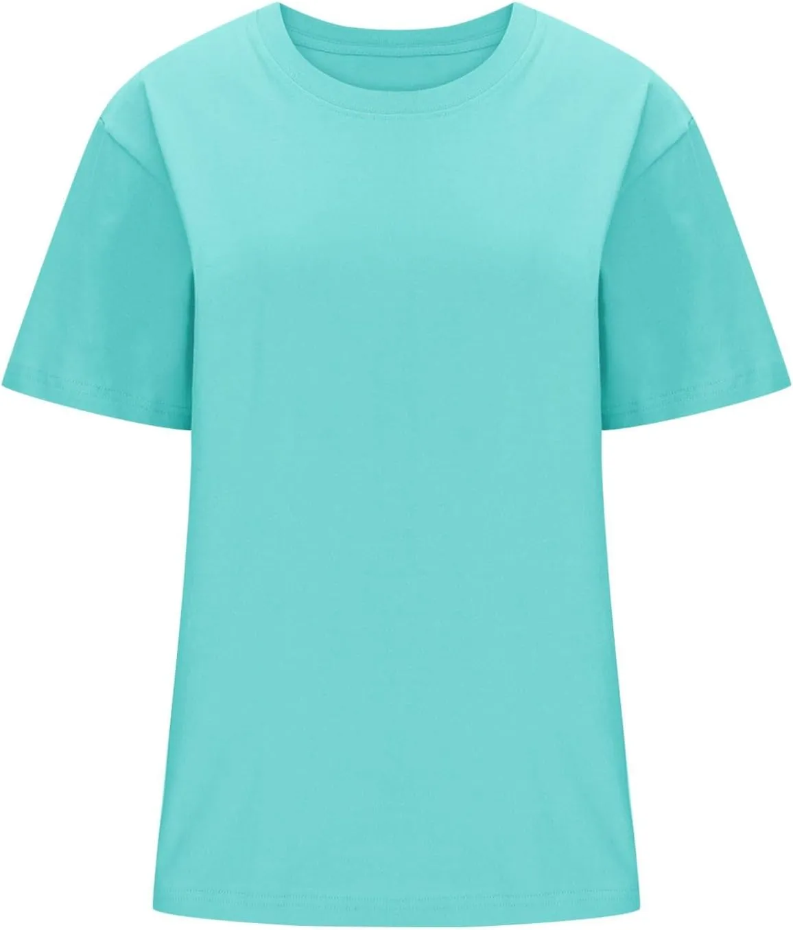 Womens Oversized T Shirts Summer Tops Short Sleeve Cotton Crewneck Tshirt Loose Workout Casual Plain Basic Tee