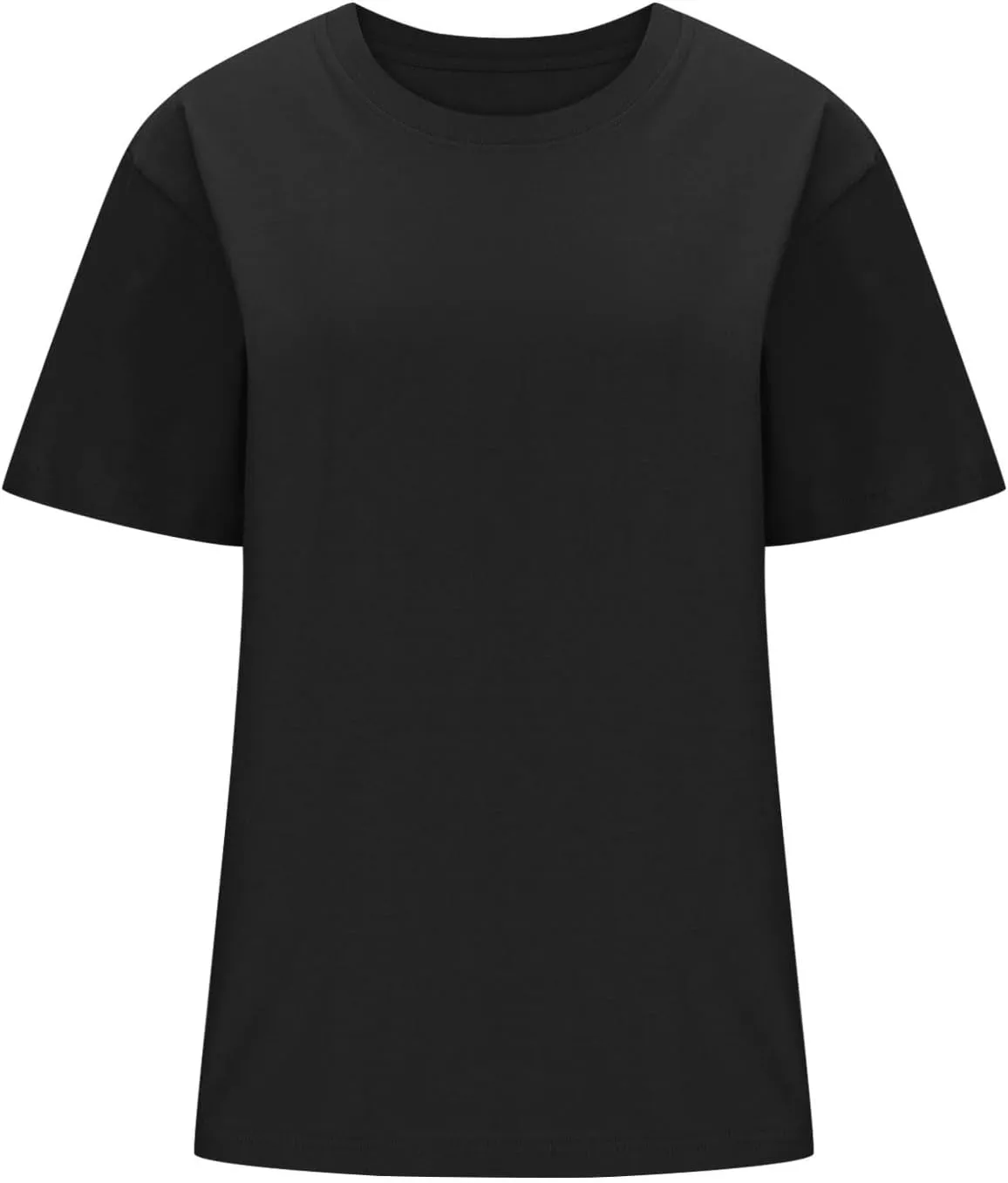 Womens Oversized T Shirts Summer Tops Short Sleeve Cotton Crewneck Tshirt Loose Workout Casual Plain Basic Tee
