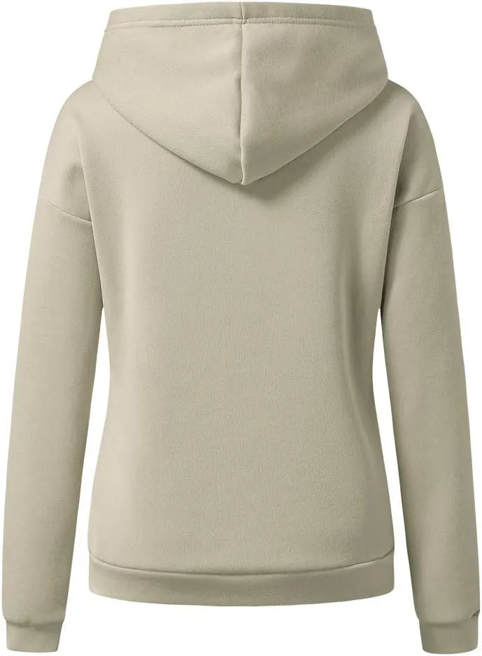 Women's Pullover Hoodies Tops Casual Button Down Long Sleeve Sweatshirts with Pockets 2024 Fall Trendy Clothes