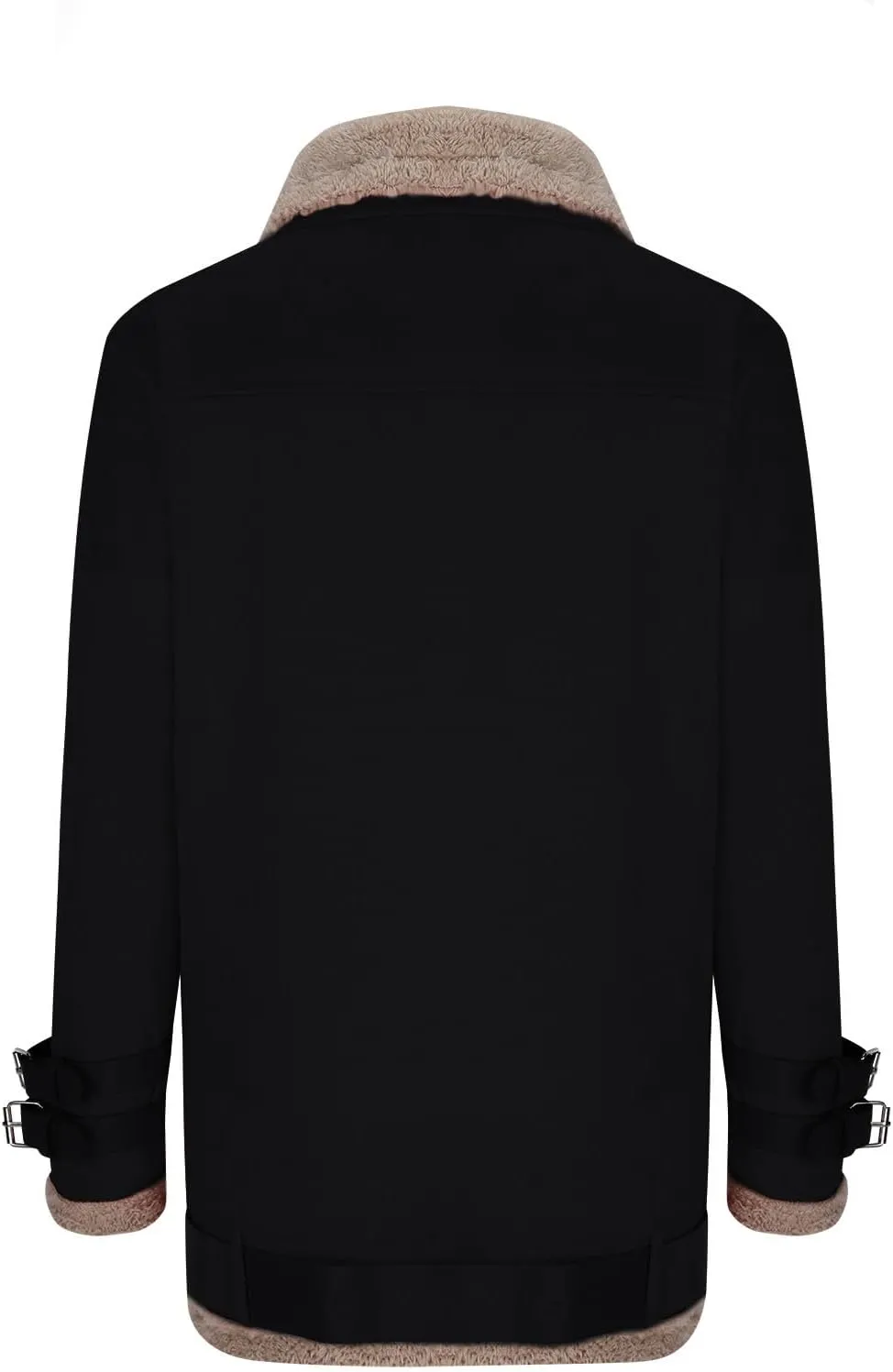 Womens Sherpa Lined Bomber Jackets Faux Shearing Moto Lamb Coat Winter Warm Fleece Zip Up Coat Plus Size Outerwear