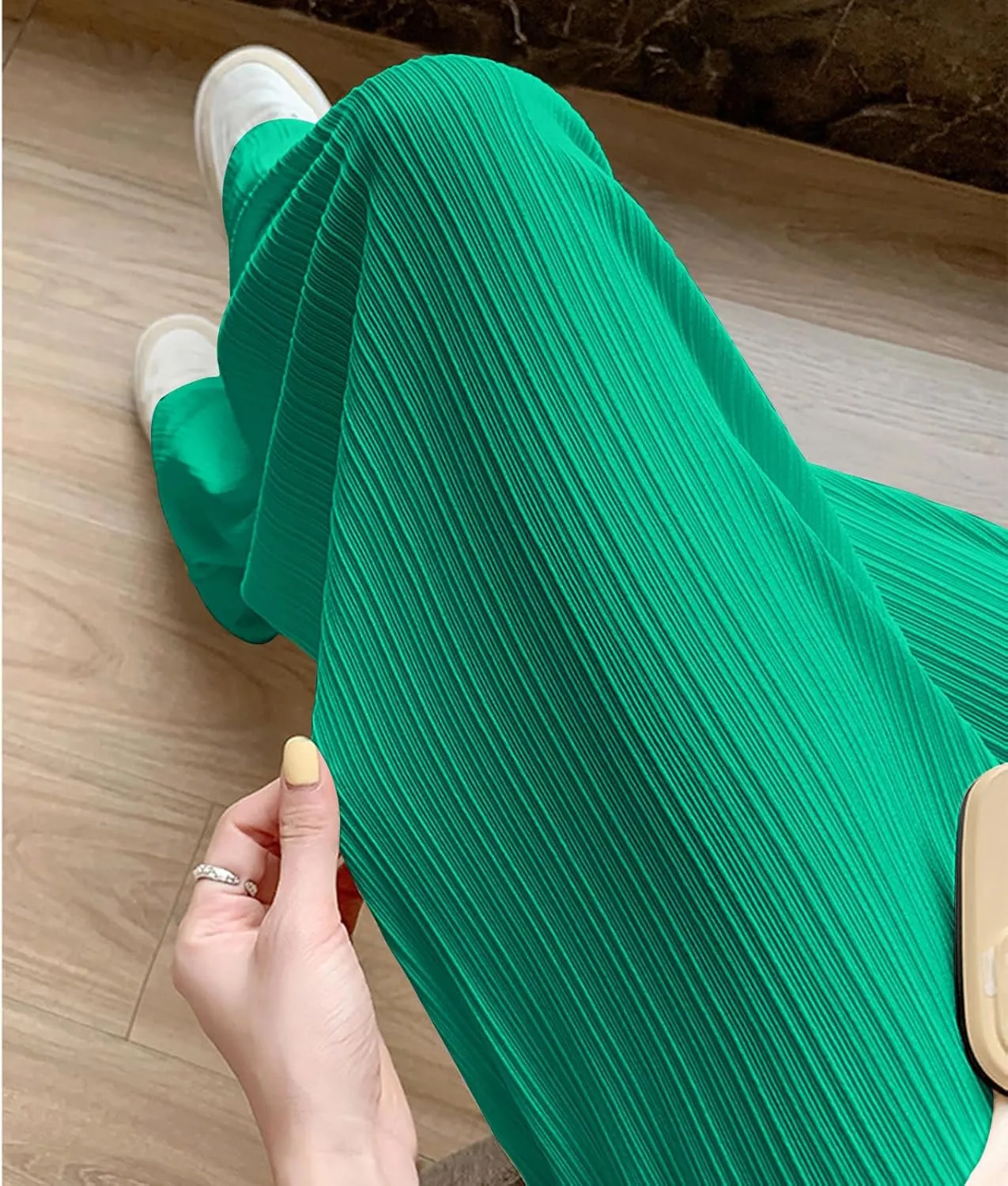 Women's Straight Leg Pants High Waisted Casual Pleated Pant Breathable Business Work Casual Trousers 2025 Summer