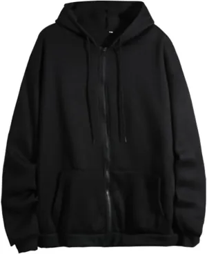 Womens Zip Up Hoodies Fall Long Sleeve Oversized Sweatshirt Y2k Drawstring Solid Color Jacket with Pockets