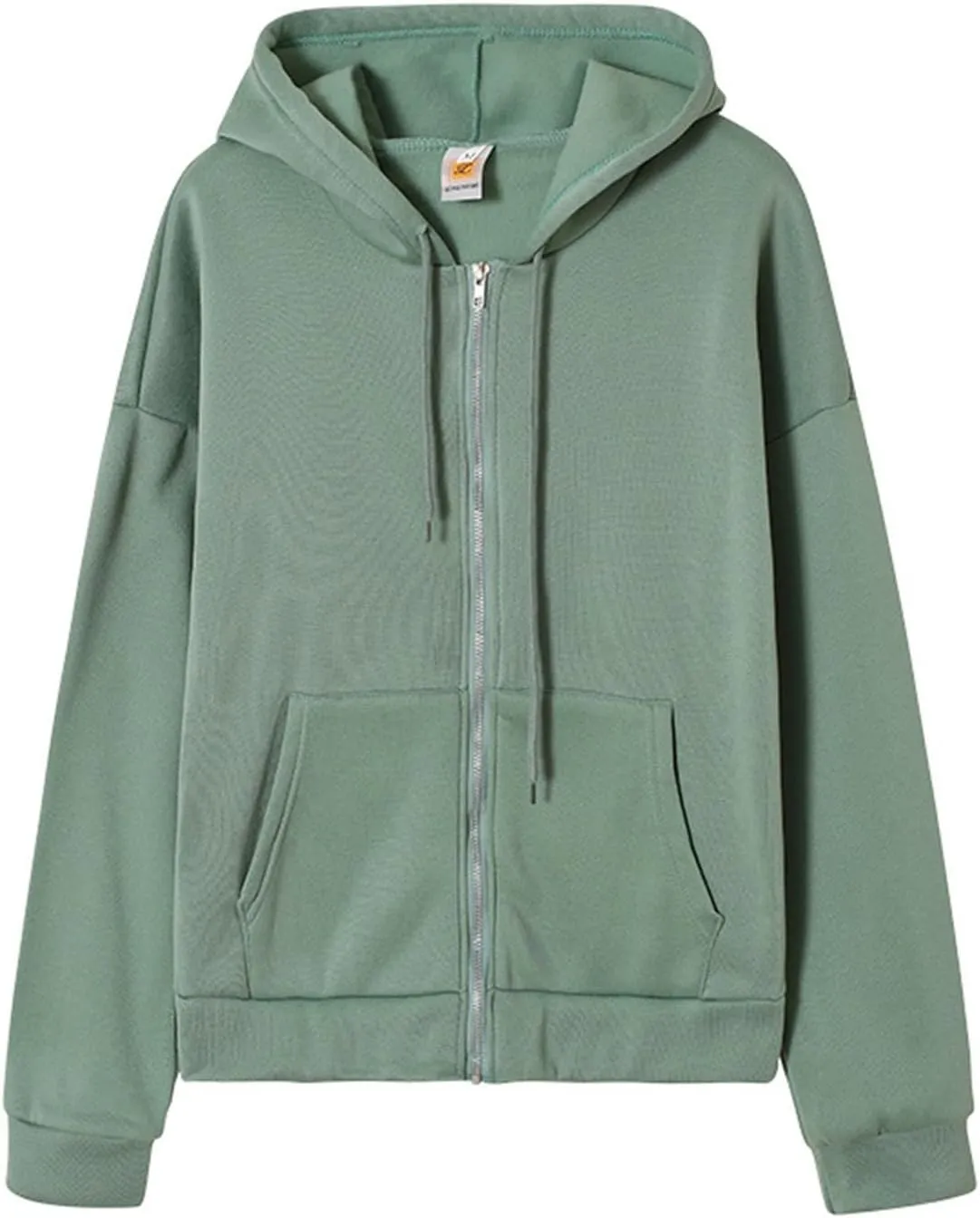 Womens Zip Up Hoodies Long Sleeve Oversized Sweatshirts Drawstring Y2k Jacket with Pockets Fall Winter Tops