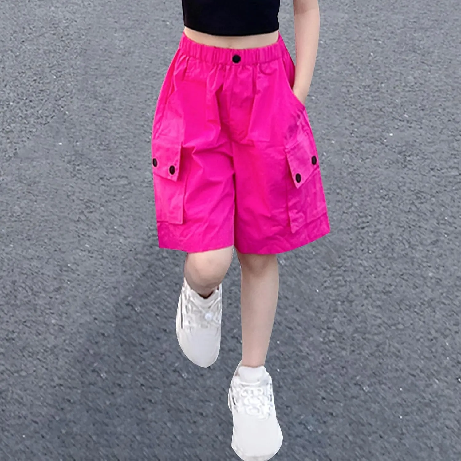 Work Cargo Sport Gym Running for Children Boy Girl Summer Fall Straight Leg Plain Trousers Pants Shorts Kid 2025