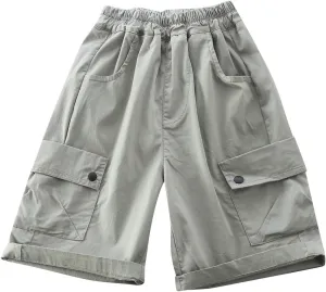 Work Cargo Sport Gym Running for Children Boy Girl Summer Fall Straight Leg Plain Trousers Pants Shorts Kid 2025
