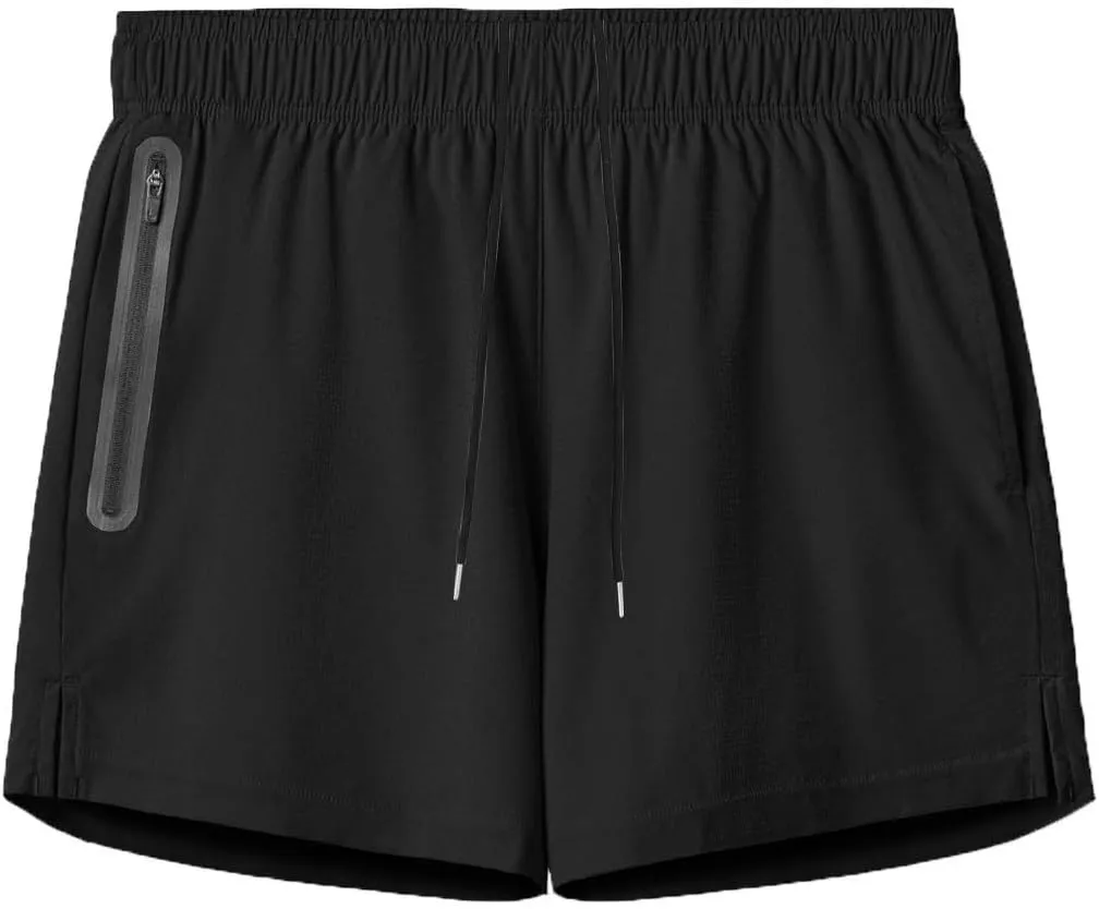 Xiaojmake Mens Athletic Shorts with Zipper Pockets Waterproof Quick-Dry Gym Running Shorts Lightweight Athletic Shorts