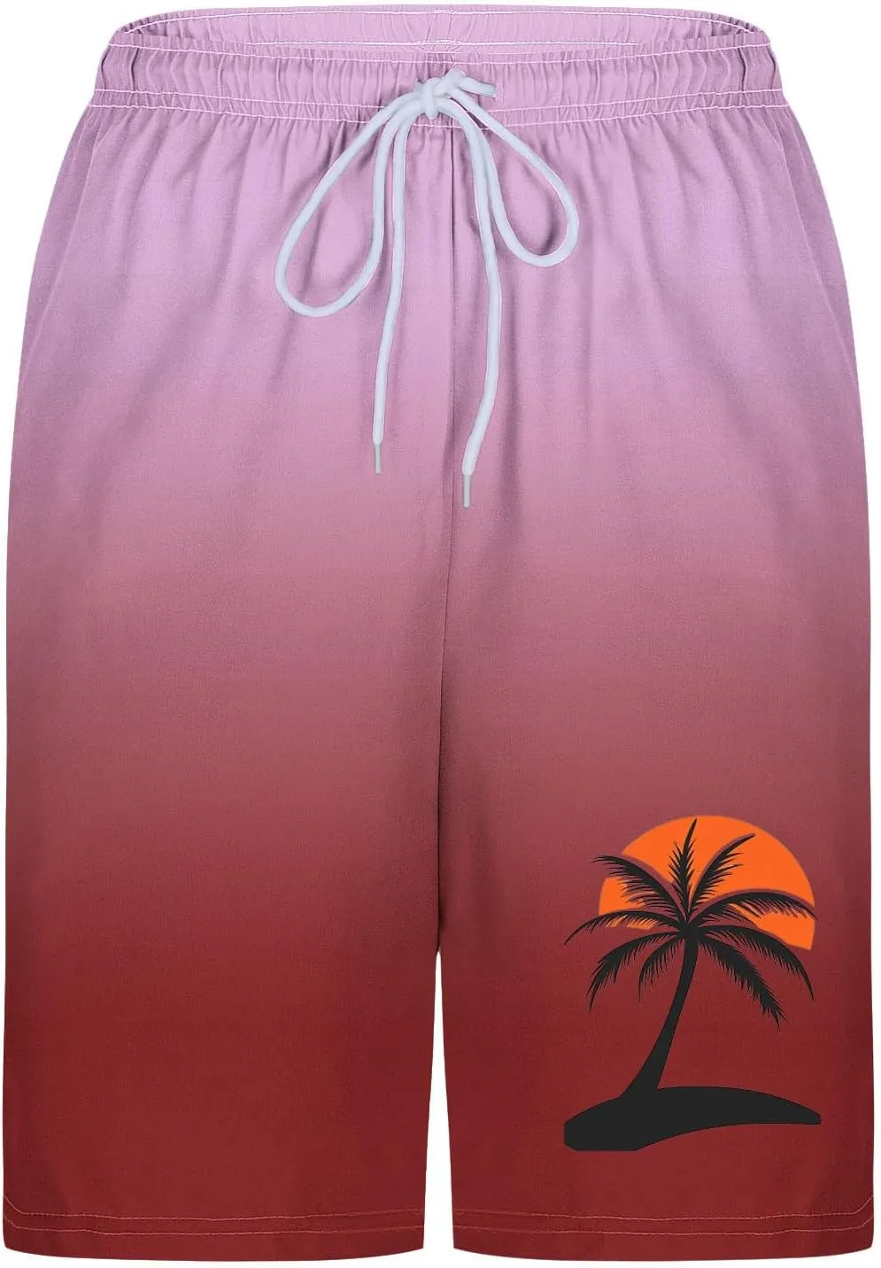 Xiaojmake Mens Swim Trunks 6 Inch Summer Quick Dry Swimming Shorts 2 in 1 Tropical Swimwear Bathing Suits with Zipper Pockets