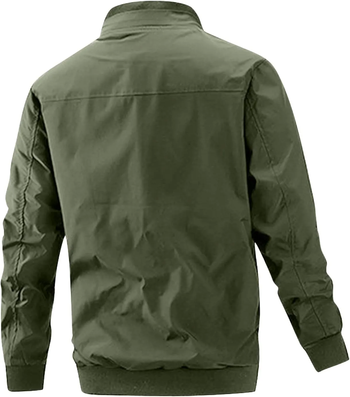 Ymosrh Men's Bomber Jackets Lightweight Jacket Casual Full Zip Windbreaker Jackets Varsity, XXL-5XL